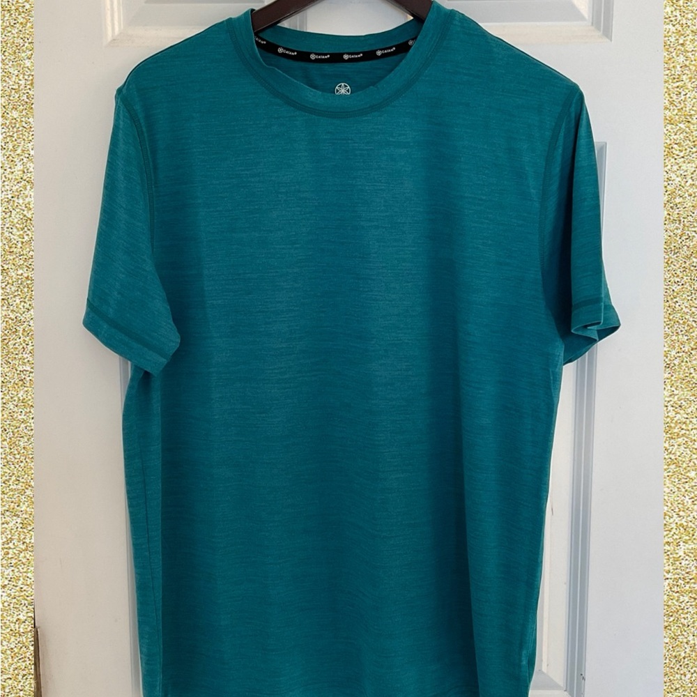 Gaiam Everyday Basic Crew T-Shirt - NWT - Size Large - Deep Lake Heather